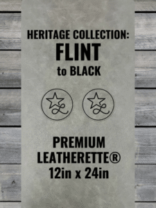 Heritage Collection: Flint / Black Leatherette Sheets (12x24)