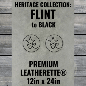 Heritage Collection: Flint / Black Leatherette Sheets (12x24)