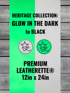 Heritage Collection: Glow-in-the-Dark / Black Leatherette Sheets (12x24)