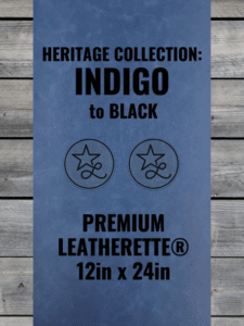 Heritage Collection: Indigo / Black Leatherette Sheets (12x24)