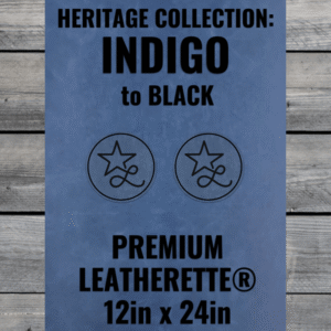 Heritage Collection: Indigo / Black Leatherette Sheets (12x24)