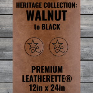Heritage Collection: Walnut / Black Leatherette Sheets (12x24)