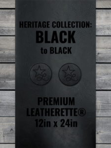 Heritage Collection: Black / Black Leatherette Sheets (12x24)