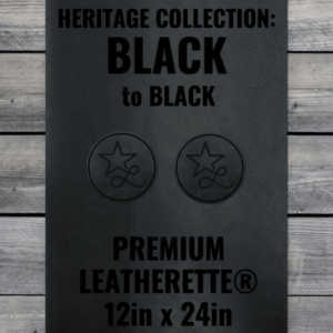 Heritage Collection: Black / Black Leatherette Sheets (12x24)