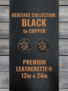 Heritage Collection: Black / Copper Leatherette Sheets (12x24)