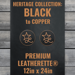 Heritage Collection: Black / Copper Leatherette Sheets (12x24)