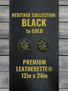 Heritage Collection: Black / Gold Leatherette Sheets (12x24)