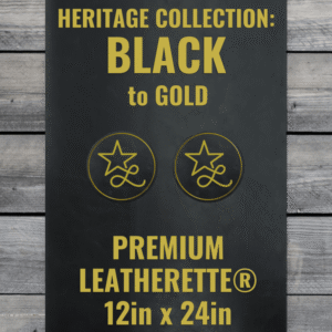 Heritage Collection: Black / Gold Leatherette Sheets (12x24)