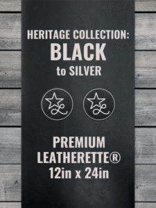 Heritage Collection: Black / Silver Leatherette Sheets (12x24)
