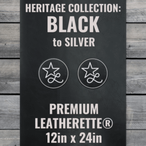Heritage Collection: Black / Silver Leatherette Sheets (12x24)