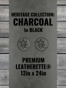 Heritage Collection: Charcoal / Black Leatherette Sheets (12x24)
