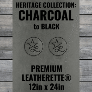 Heritage Collection: Charcoal / Black Leatherette Sheets (12x24)