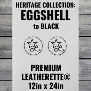 Heritage Collection: Eggshell / Black Leatherette Sheets (12x24)