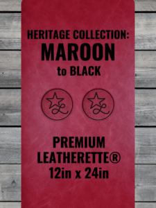Heritage Collection: Maroon / Black Leatherette Sheets (12x24)