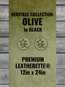Heritage Collection: Olive / Black Leatherette Sheets (12x24)
