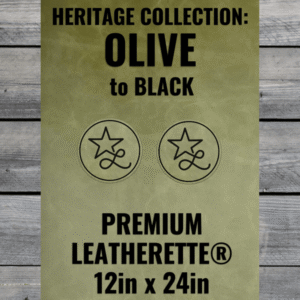 Heritage Collection: Olive / Black Leatherette Sheets (12x24)