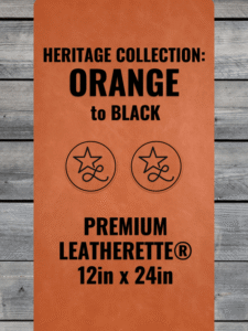 Heritage Collection: Orange / Black Leatherette Sheets (12x24)