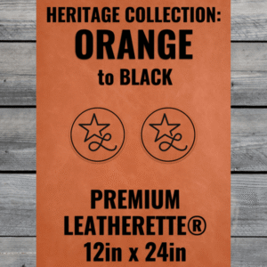 Heritage Collection: Orange / Black Leatherette Sheets (12x24)