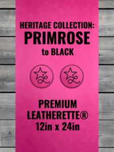 Heritage Collection: Primrose / Black Leatherette Sheets (12x24)