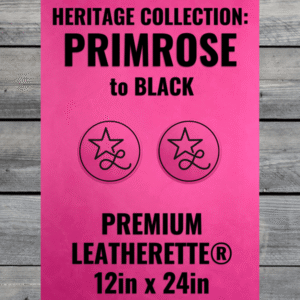Heritage Collection: Primrose / Black Leatherette Sheets (12x24)