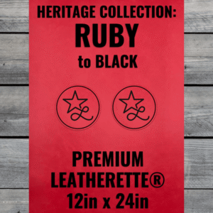 Heritage Collection: Ruby / Black Leatherette Sheets (12x24)