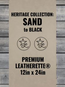 Heritage Collection: Sand / Black Leatherette Sheets (12x24)