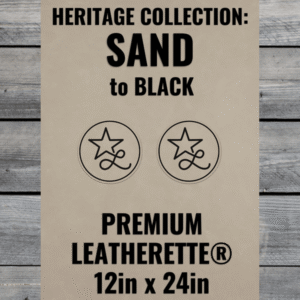 Heritage Collection: Sand / Black Leatherette Sheets (12x24)