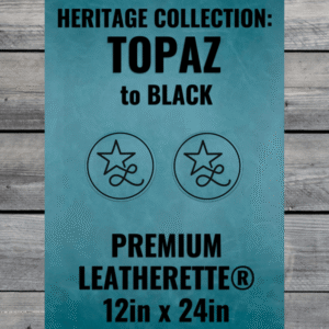 Heritage Collection: Topaz / Black Leatherette Sheets (12x24)