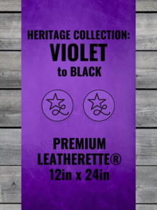 Heritage Collection: Violet / Black Leatherette Sheets (12x24)