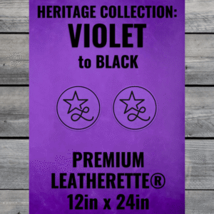 Heritage Collection: Violet / Black Leatherette Sheets (12x24)