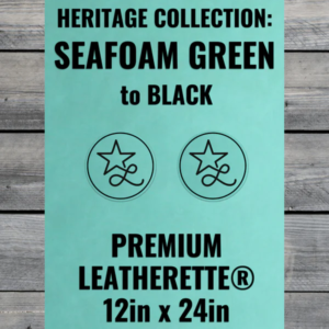 Heritage Collection: Seafoam Green / Black Leatherette Sheets (12x24)