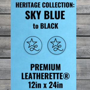 Heritage Collection: Sky Blue / Black Leatherette Sheets (12x24)