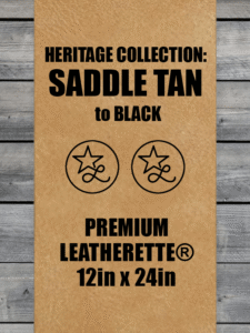 Heritage Collection: Saddle Tan/Black Leatherette Sheets (12x24)